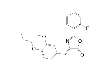 (4Z)-2-(2-fluorophenyl)-4-(3-methoxy-4-propoxybenzylidene)-1,3-oxazol-5(4H)-one