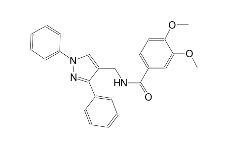 N-[(1,3-diphenyl-1H-pyrazol-4-yl)methyl]-3,4-dimethoxybenzamide