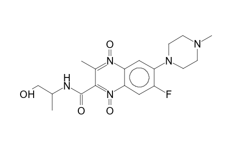 7-Fluoranyl-3-methyl-6-(4-methylpiperazin-1-yl)-4-oxidanidyl-1-oxidanylidene-N-(1-oxidanylpropan-2-yl)quinoxalin-1-ium-2-carboxamide