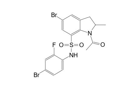 1H-indole-7-sulfonamide, 1-acetyl-5-bromo-N-(4-bromo-2-fluorophenyl)-2,3-dihydro-2-methyl-