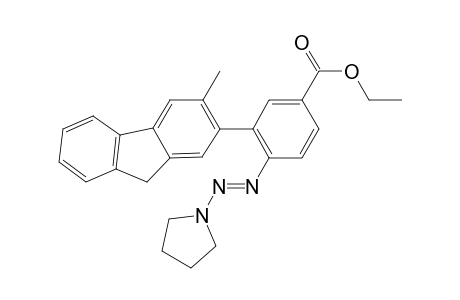 (E)-Ethyl 3-(3-methyl-9H-fluoren-2-yl)-4-(pyrrolidin-1-yldiazenyl)-benzoate