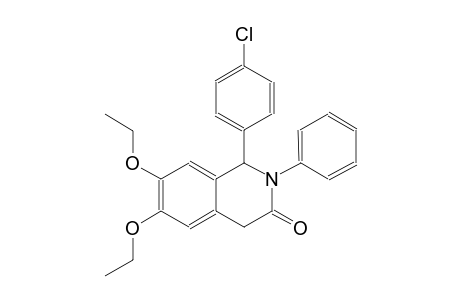 1-(4-chlorophenyl)-6,7-diethoxy-2-phenyl-1,4-dihydro-3(2H)-isoquinolinone