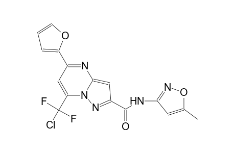 7-[chloranyl-bis(fluoranyl)methyl]-5-(furan-2-yl)-N-(5-methyl-1,2-oxazol-3-yl)pyrazolo[1,5-a]pyrimidine-2-carboxamide