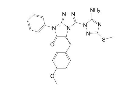 3-(5-Amino-3-[methylthio]-1H-1,2,4-triazol-1-yl)-5-(4-methoxybenzylidene)-7-phenyl-5H-imidazo[2,1-c][1,2,4]triazol-6(7H)-one