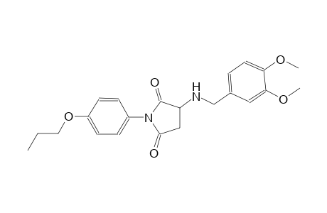 2,5-pyrrolidinedione, 3-[[(3,4-dimethoxyphenyl)methyl]amino]-1-(4-propoxyphenyl)-