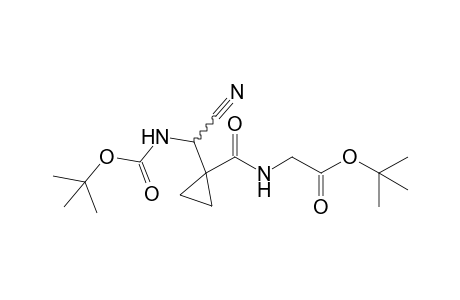 2-[[1-[(tert-butoxycarbonylamino)-cyano-methyl]cyclopropanecarbonyl]amino]acetic acid tert-butyl ester