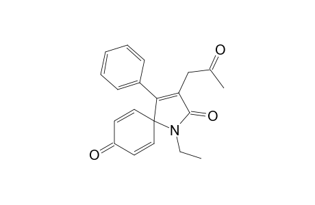 1-Ethyl-3-(2-oxopropyl)-4-phenyl-1-azaspiro[4.5]deca-3,6,9-triene-2,8-dione