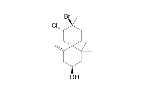 (3R,6R,8S,9S)-9-Bromo-8-chloro-1,1,9-trimethyl-5-methylidenespiro[5.5]undec-1-en-3-ol