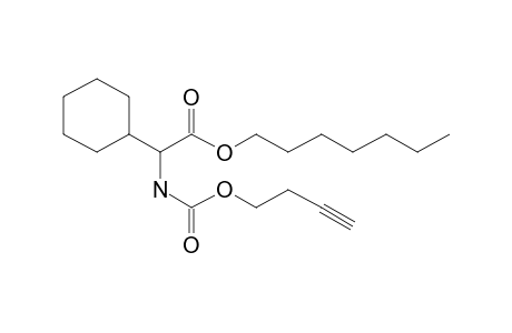 Glycine, 2-cyclohexyl-N-(but-3-yn-1-yl)oxycarbonyl-, heptyl ester