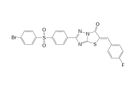 2-(4-(4-BROMOPHENYLSULFONYL)-PHENYL)-5-(4-FLUOROBENZYLIDENE)-THIAZOLO-[3,2-B]-[1,2,4]-TRIAZOL-6(5H)-ONE