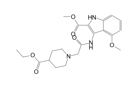methyl 3-({[4-(ethoxycarbonyl)-1-piperidinyl]acetyl}amino)-4-methoxy-1H-indole-2-carboxylate