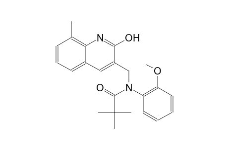 N-[(2-hydroxy-8-methyl-3-quinolinyl)methyl]-N-(2-methoxyphenyl)-2,2-dimethylpropanamide