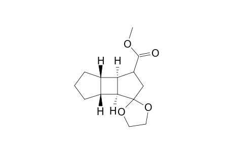 Spiro[cyclobuta[1,2:3,4]dicyclopentene-1(3aH),2'-[1,3]dioxolane]-3a-carboxylic acid, octahydro-, methyl ester, (3a.alpha.,3b.beta.,6a.beta.,6b.alpha.)-(.+-.)-