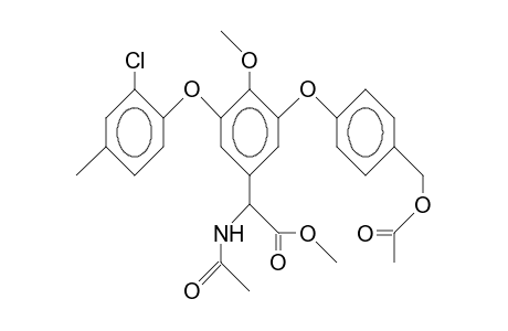 4-(1-Acetylamino-2-methoxy-2-oxo-ethyl)-2,6-diphenoxy-7-desacetoxy-anisole substituted