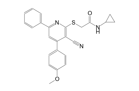 acetamide, 2-[[3-cyano-4-(4-methoxyphenyl)-6-phenyl-2-pyridinyl]thio]-N-cyclopropyl-