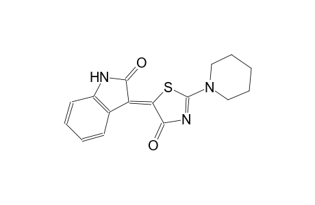2H-indol-2-one, 1,3-dihydro-3-(4-oxo-2-(1-piperidinyl)-5(4H)-thiazolylidene)-, (3Z)-