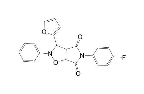 2H-Pyrrolo[3,4-d]isoxazole-4,6(3H,5H)-dione, 5-(4-fluorophenyl)-3-(2-furanyl)dihydro-2-phenyl-