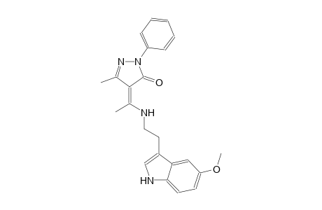3H-pyrazol-3-one, 2,4-dihydro-4-[1-[[2-(5-methoxy-1H-indol-3-yl)ethyl]amino]ethylidene]-5-methyl-2-phenyl-, (4Z)-