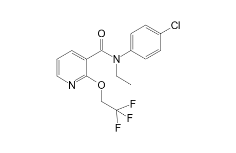 Pyridine-3-carboxamide, 2-(2,2,2-trifluoroethoxy)-N-(4-chlorophenyl)-N-ethyl-