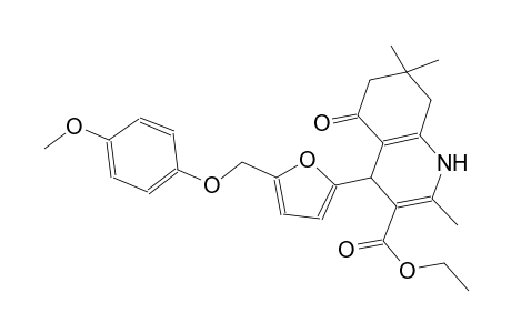 ethyl 4-{5-[(4-methoxyphenoxy)methyl]-2-furyl}-2,7,7-trimethyl-5-oxo-1,4,5,6,7,8-hexahydro-3-quinolinecarboxylate