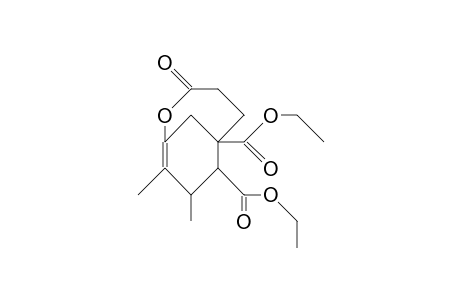 cis-4,5-Dicarboethoxy-2,3-dimethyl-9-oxa-bicyclo(4.4.1)dec-1-en-8-one
