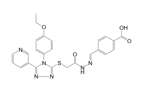 4-{(E)-[({[4-(4-ethoxyphenyl)-5-(3-pyridinyl)-4H-1,2,4-triazol-3-yl]sulfanyl}acetyl)hydrazono]methyl}benzoic acid