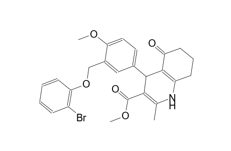 methyl 4-{3-[(2-bromophenoxy)methyl]-4-methoxyphenyl}-2-methyl-5-oxo-1,4,5,6,7,8-hexahydro-3-quinolinecarboxylate