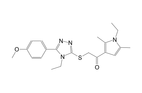 ethanone, 1-(1-ethyl-2,5-dimethyl-1H-pyrrol-3-yl)-2-[[4-ethyl-5-(4-methoxyphenyl)-4H-1,2,4-triazol-3-yl]thio]-