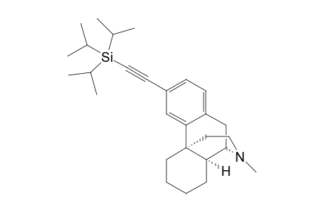 (4bS,8aS,9S)-11-Methyl-3-((triisopropylsilyl)ethynyl)-6,7,8,8a,9,10-hexahydro-5H-9,4b-(epiminoethano)phenanthrene