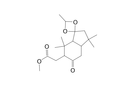 1,1-Ethylndioxy-3,3,7,7-tetramethyl-6-methoxycarbonylmethyl-perhydroinden-5-one