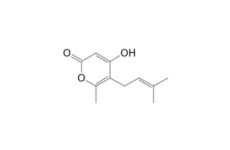 2H-Pyran-2-one, 4-hydroxy-6-methyl-5-(3-methyl-2-butenyl)-