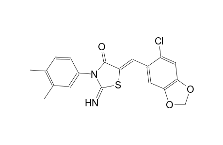4-thiazolidinone, 5-[(6-chloro-1,3-benzodioxol-5-yl)methylene]-3-(3,4-dimethylphenyl)-2-imino-, (5Z)-