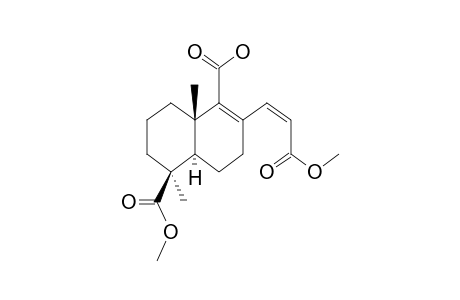 (4aR,5S,8aS)-5-carbomethoxy-2-[(Z)-3-keto-3-methoxy-prop-1-enyl]-5,8a-dimethyl-3,4,4a,6,7,8-hexahydronaphthalene-1-carboxylic acid
