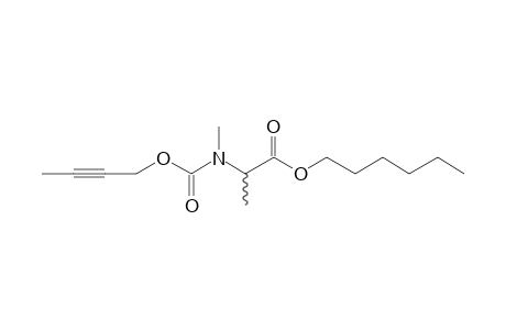 dl-Alanine, N-methyl-N-(byt-2-yn-1-yloxycarbonyl)-, hexyl ester