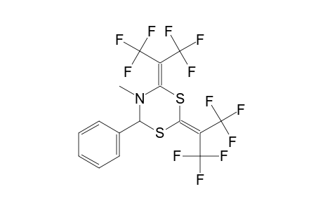 2,4-BIS-(HEXAFLUOROISOPROPYLIDENE)-5,6-DIHYDRO-5-METHYL-6-PHENYL-4H-1,3,5-DITHIAZINE