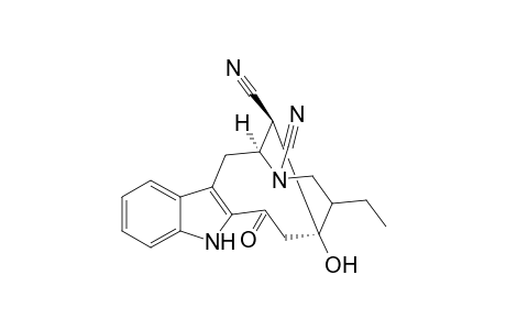 N-Cyano-16(R)-cyano-16-decarbomethoxy-19,20(S)-dihydro-15(R)-hydroxyperivine
