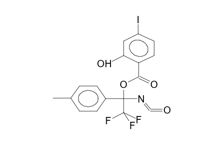 4-IODOSALICYLIC ACID, 1-ISOCYANATO-1-(PARA-TOLYL)-2,2,2-TRIFLUOROETHYLESTER