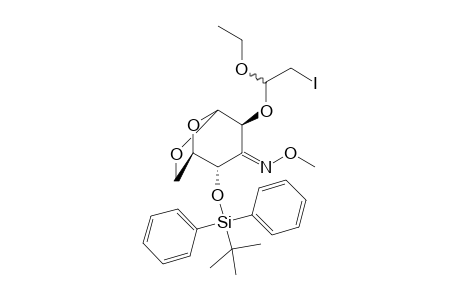 (3Z,7R)-1,6-Anhydro-4-O-(tert-butyldiphenylsilyl)-2-O-(1'-ethoxy-2'-iodoethyl)-3-deoxy-3-methoxyimine-.beta.,D-arabino-hexopyranose