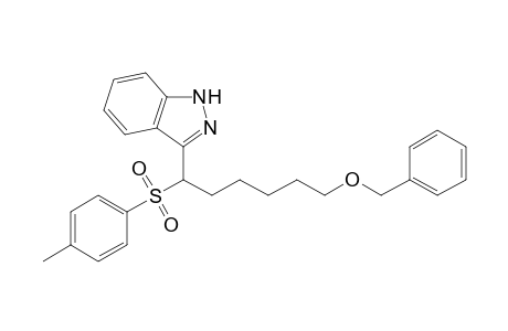 3-{[1'-(p-Methylphenyl)sulfonyl]-6'-(benzyloxy)hexyl}-1H-indazole