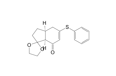 Spiro[1,3-dioxolane-2,1'-[1H]inden]-7'(4'H)-one, 2',3',3'a,7'a-tetrahydro-5'-(phenylthio)-, cis-