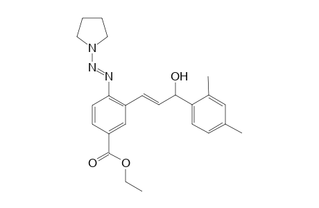 Ethyl-3-((E)-3-(2,4-dimethylphenyl)-3-hydroxyprop-1-enyl)-4-((E)-pyrrolidin-1-yldiazenyl)benzoate