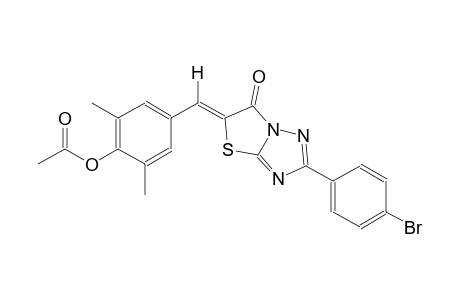 4-[(Z)-(2-(4-bromophenyl)-6-oxo[1,3]thiazolo[3,2-b][1,2,4]triazol-5(6H)-ylidene)methyl]-2,6-dimethylphenyl acetate