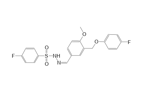 4-fluoro-N'-((Z)-{3-[(4-fluorophenoxy)methyl]-4-methoxyphenyl}methylidene)benzenesulfonohydrazide