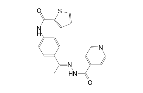 N-{4-[(1E)-N-isonicotinoylethanehydrazonoyl]phenyl}-2-thiophenecarboxamide