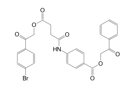 2-oxo-2-phenylethyl 4-({4-[2-(4-bromophenyl)-2-oxoethoxy]-4-oxobutanoyl}amino)benzoate