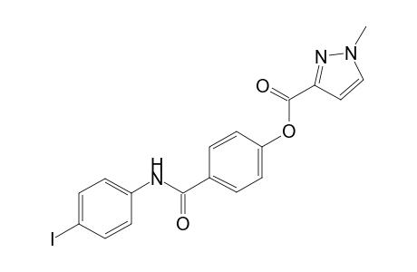 1H-Pyrazole-3-carboxylic acid, 1-methyl-, 4-[[(4-iodophenyl)amino]carbonyl]phenyl ester
