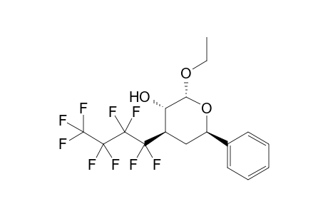 (2R*,3S*,4R*,6R*)-2-Ethoxy-6-phenyl-4-(perfluorobutyl)-tetrahydropyran-3-ol