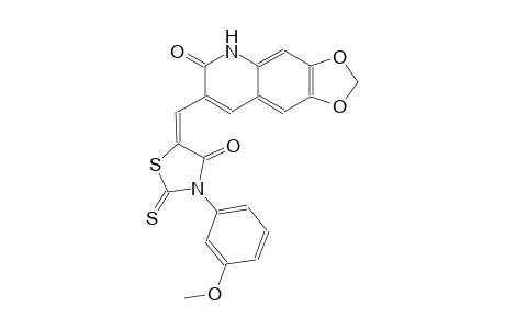 [1,3]dioxolo[4,5-g]quinolin-6(5H)-one, 7-[(E)-[3-(3-methoxyphenyl)-4-oxo-2-thioxo-5-thiazolidinylidene]methyl]-