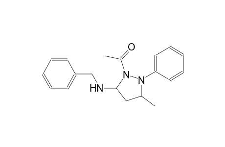 3-pyrazolidinamine, 2-acetyl-5-methyl-1-phenyl-N-(phenylmethyl)-