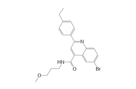 6-bromo-2-(4-ethylphenyl)-N-(3-methoxypropyl)-4-quinolinecarboxamide